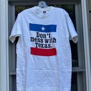 80s VINTAGE DON'T MESS WITH TEXAS SOUVENIR T-SHIRT MEN Size Large